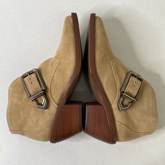 Vince Camuto New Ashena Western Leather Suede Boot Buckle Detail Pointed Toe - Picture 11 of 15